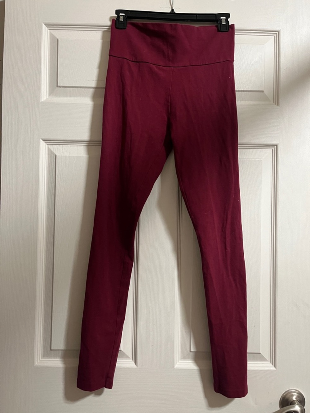 Forever 21 Burgundy High-Waist Leggings